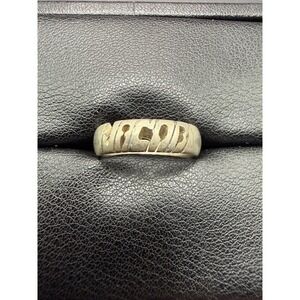 Vintage Sterling Silver "Jacob" Band 5 mm Ring Size 6 J16
